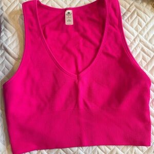 90 Degree By Reflex Hot Pink Crop Top